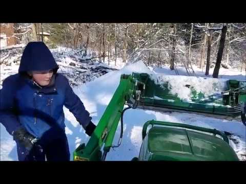 Backhoe time in first snow of December 2017