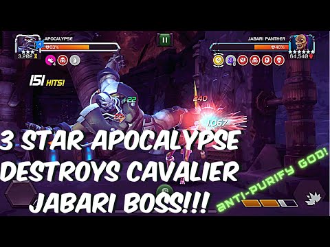 3 Star Apocalypse Destroys Cavalier Jabari Panther Boss! | Marvel Contest of Champions