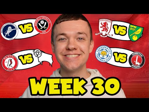 My Championship Week 30 Score Predictions!
