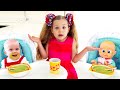 Diana e Roma brincam com Baby Oliver | Melhores vídeos com irmão mais novo