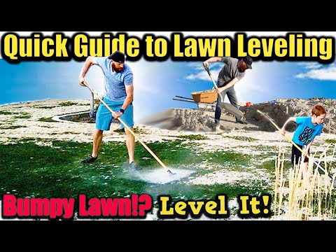 DIY How To Repair bumpy yard, lawn leveling with sand or soil.  COMPLETE GUIDE