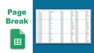 how to insert page breaks in a google spreadsheet