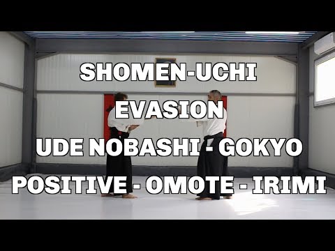 Shomen-Uchi, Evasion, Ude Nobashi - Gokyo, Positive - Omote - Irimi / Aikido techniques