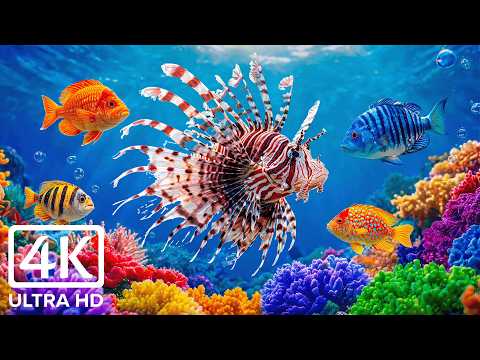 Deep Ocean 4K | Mesmerizing Coral Reef & Calming Fish Life