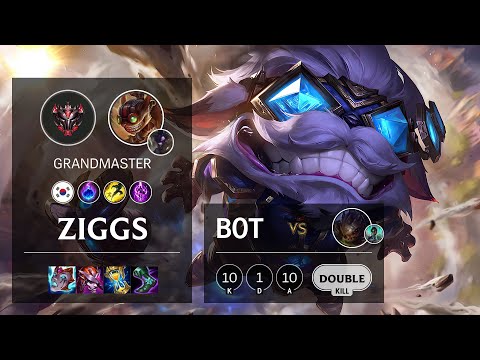 Ziggs Bot vs Kog'Maw - KR Grandmaster Patch 11.10