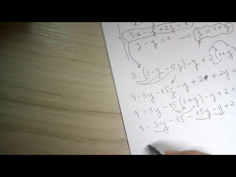 Matemática básica. Sistema de 3 incógnitas. Solução pelo método da substituição.