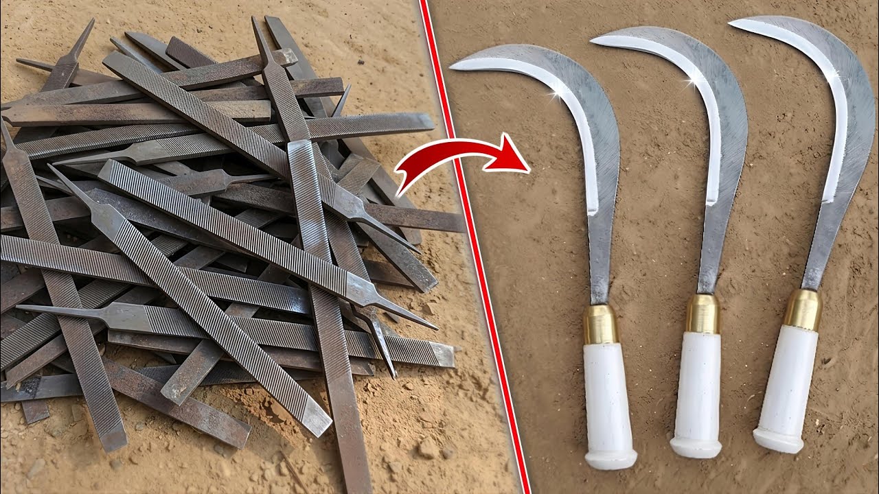 Making A Hasiya From Resty File | Making A Katari | Handmade Katari | How To Make Sickle | Hasiya