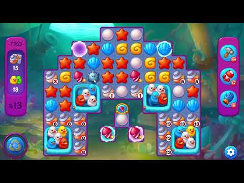 Fishdom 7353 Super Hard Level - 15 moves - NO BooSTERS