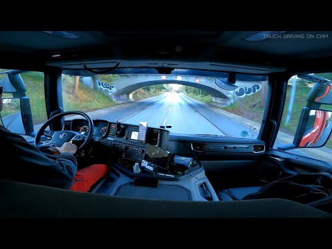 4K - Cabin View driving Scania P410 - Long Drive - Virum/Næstved - 05-01-2022