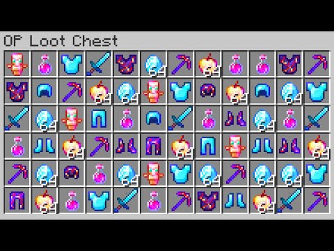 Minecraft UHC but chests drop infinite OP loot..