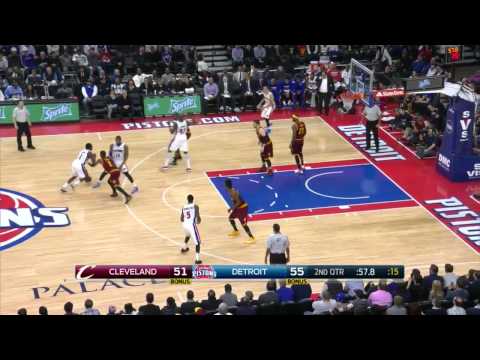 Kendrick Perkins First Points As A Cavalier | Cavaliers vs Pistons |Feb 24, 2015 | NBA