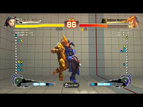 SSF4 AE 2012: rosetukaidesu (Rose) vs GamerBee (Adon) - Xbox Live Ranked Match