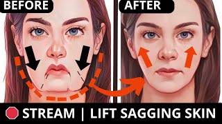 🛑 FACE LIFTING EXERCISES FOR SAGGING SKIN, JOWLS | REDUCE NASOLABIAL FOLDS, CHEEKS, NECK, FOREHEAD