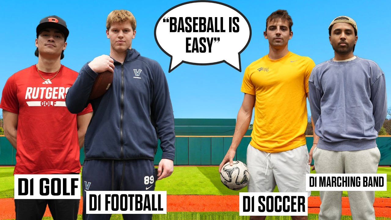 EVERY D1 Athlete Trys BASEBALL For THE FIRST TIME!