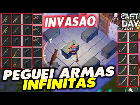 PEGUEI ARMAS INFINITAS NA INVASÃO - Last Day On Earth