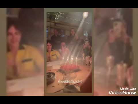 Kristen Stewart and Dylan Meyer with her friends celebrate Whitney's birthday