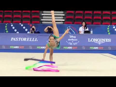 Sara Llana (ESP) ribbon qualification World Championships Pesaro 2017