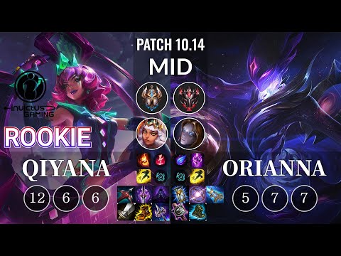 IG Rookie Qiyana vs Orianna Mid - KR Patch 10.14