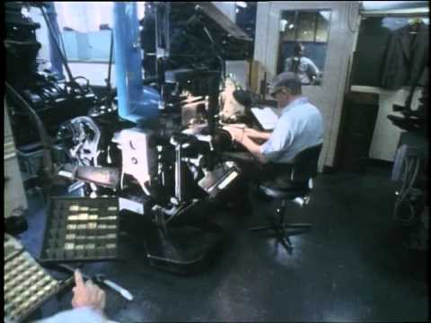 Newspaper production | Linotype | Fleet Street | Typesetting | Reporting London | 1982