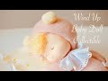 Wind Up Vintage Baby Doll Doll Music Box Lullaby Sleeping Baby