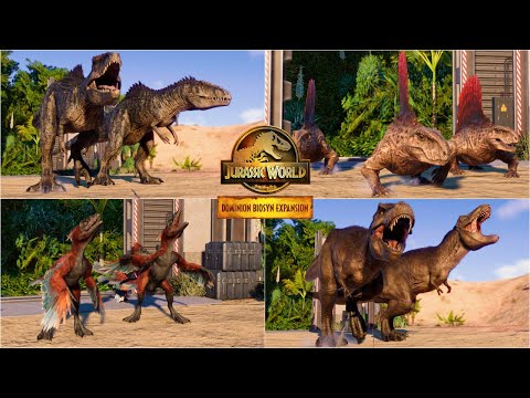 ALL 9 DINOSAURS MAX EGG INTRODUCTION IN DOMINION BIOSYN EXPANSION | Jurassic World Evolution 2