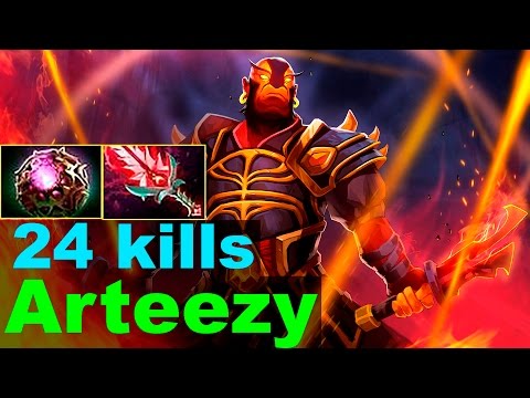 Arteezy Ember Spirit 7.02 NEW META 24 kills | pro Gameplay | Highlights — Dota 2 (2017)