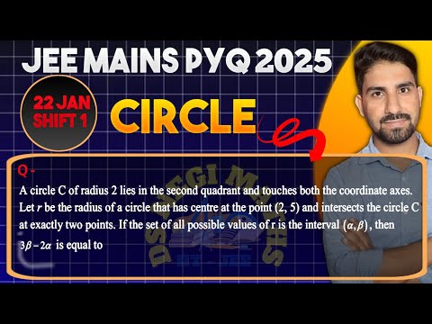 A circle C of radius 2 lies in the second quadrant and touches both the coordinate axes. Let r be..