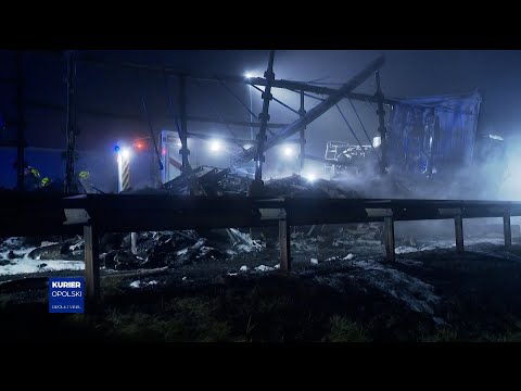 Tragiczny dzień na opolskiej A4. Karambol, pożar ciężarówki i dwie ofiary śmiertelne