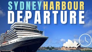Cunard Queen Elizabeth Departs Sydney Harbour | Timelapse 2024