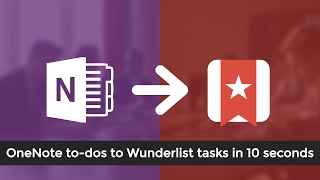 OneNote to Wunderlist Integration - To-dos