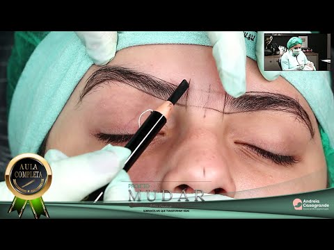 DESIGN DE SOBRANCELHAS | AULA 11 - Marcação das sobrancelhas, apenas com o lápis - Super Rápido