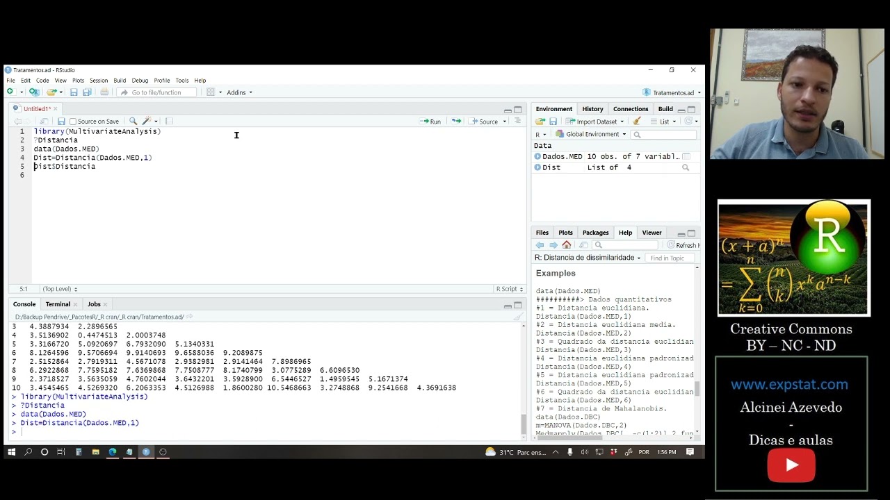 Pacote do R - MultivariateAnalysis: Visualizando a matriz de dissimilaridade