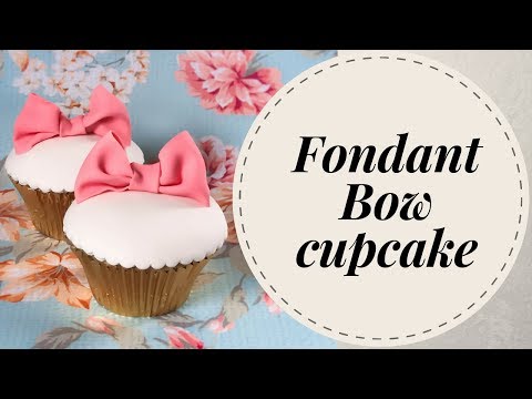 Fondant bow cupcakes for Girls' birthday (3 mins) | Irma's Fondant Cakes