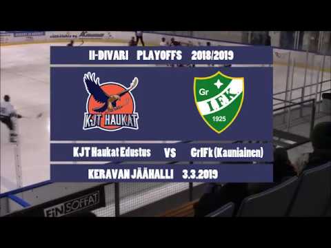 KJT Haukat Edustus - GrIFK(Kauniainen) | Maalikooste | 3.3.2019 | Keravan Jäähalli