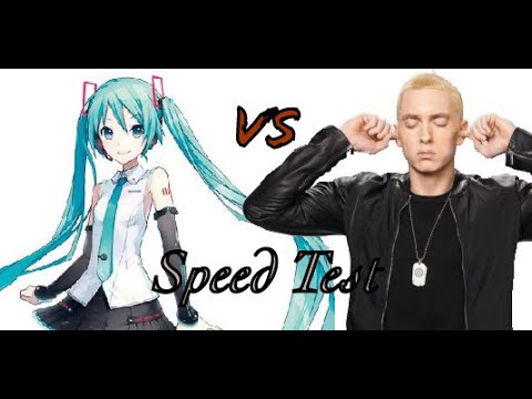 [Speed Test] Hatsune Miku VS Eminem | 하츠네 미쿠 VS 에미넴