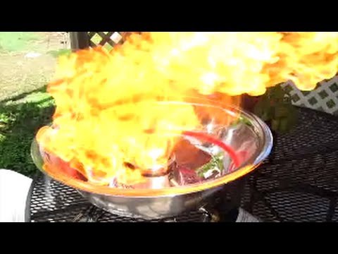Making "Atomic Fireball" cotton candy