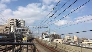西武池袋線練馬駅にて001系ラビューと西武スマイルトレイン