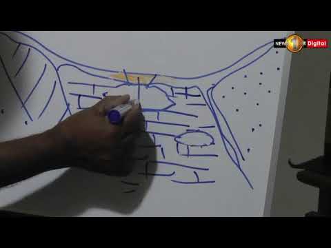 A portion of land sinks in Matale