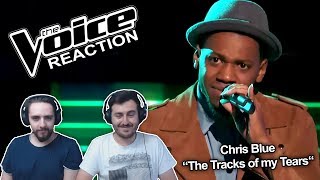 The Voice 2017 Blind Audition - Chris Blue: &quot;The Tracks of My Tears&quot; Singers REACTION