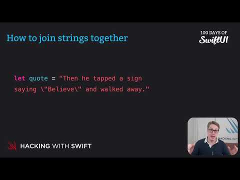 How to join strings together – Swift for Complete Beginners