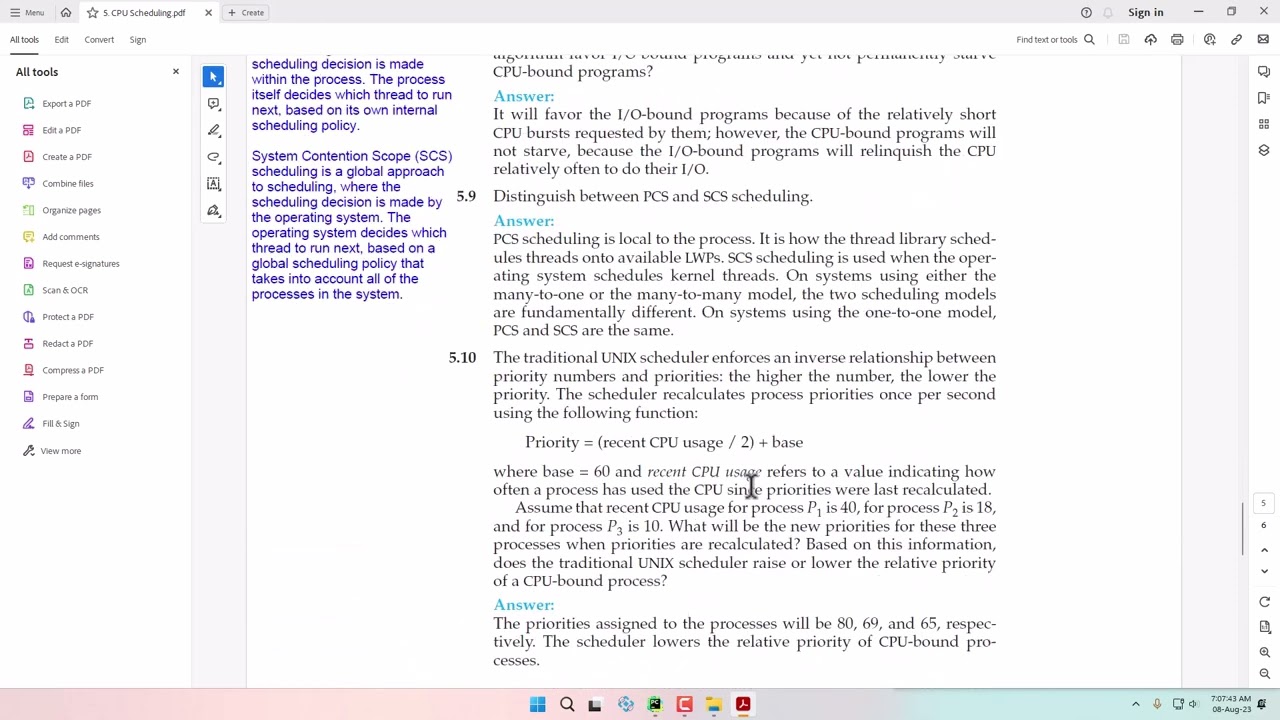 Process scheduling | FCFS | SJF | Priority | Round Robin | Preemptive