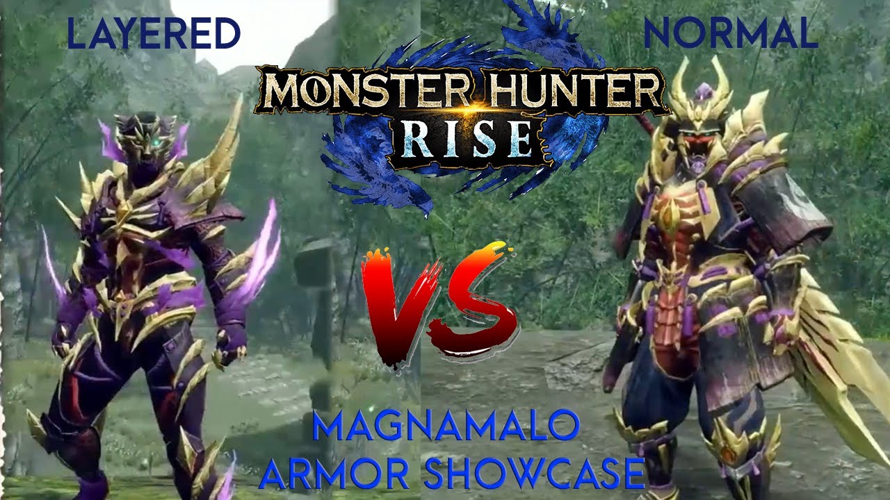 MAGNAMALO ARMOR SHOWCASE (NORMAL VS AMIIBO LAYERED) | MONSTER HUNTER RISE #22 - YouTube