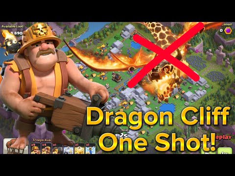 Default DRAGON CLIFF one shot in a raid (Clash of Clans)