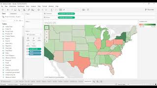 Tableau Tutorial for Beginners 25 -  How to Make a Filled Map in Tableau