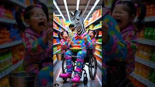 ❤️ Evolution of Baby: Zebra Clown Feeding Crying Twins 🥰 ANLITH WORLD ✅ #cat #cute​ #love​ #shorts​