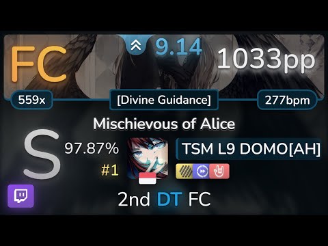 🔴 9⭐lifeline | Yousei Teikoku - Mischievous of Alice [Divine Guidance] +HDDTHR 97.87% (#1 1033pp FC)