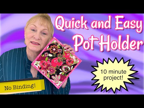 Quick and Easy 10 Minute Pot Holder | The Sewing Room Channel