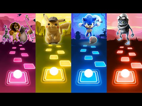 Madagascar vs Pikachu vs Sonic vs Crazy Frog - Tiles Hop EDM Rush
