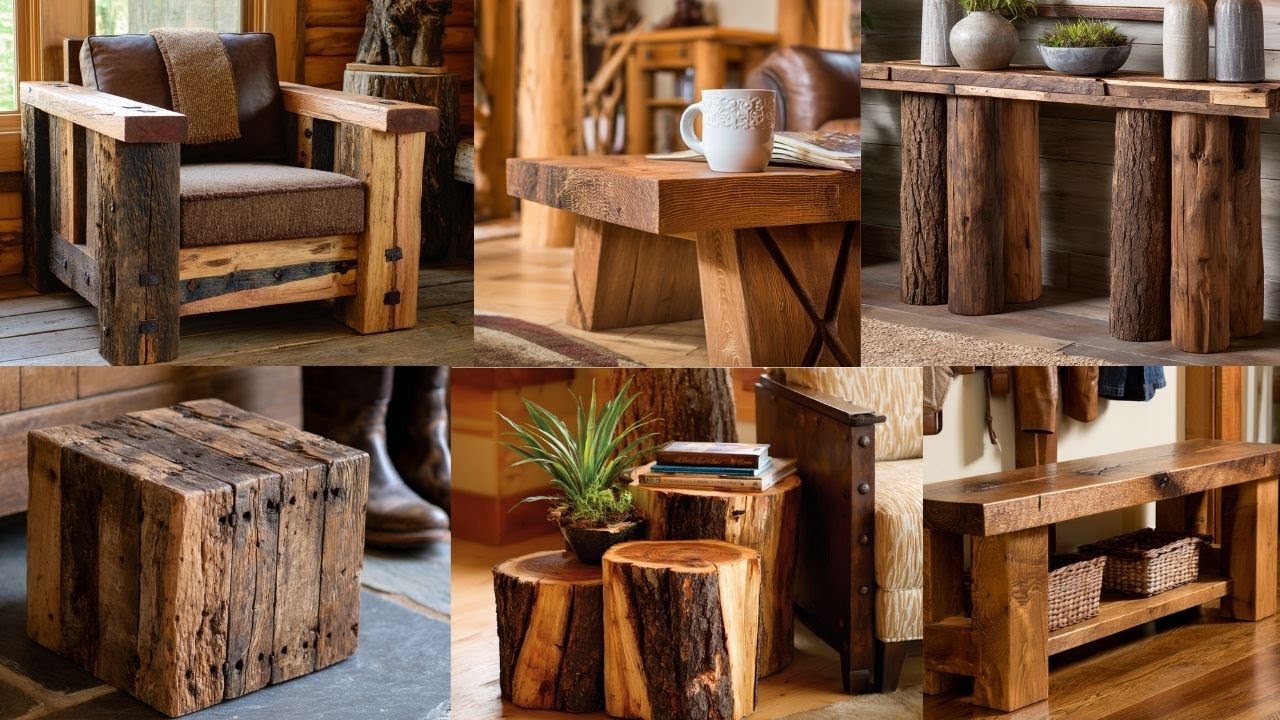 Rustic Slat-Back Reclaimed Wood Armchair for Cabin-Style Living Rooms