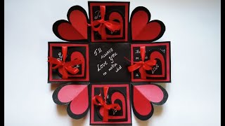 beautiful valentine's day card | explosion box for Valentine's day | card for boyfriend